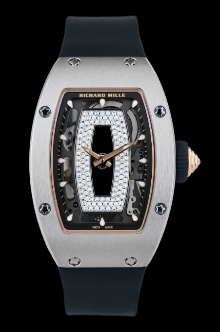 Review Richard Mille Replica Watch RM 07-01 White Gold 'Onyx and Diamond'